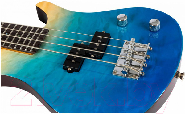 Изображение товара Укулеле Flight Mini Bass TBL (прозрачный/синий)