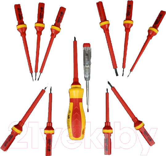 Изображение товара Набор отверток BERGER Диэлектрических до 1000V / BG1064 (13 предметов)