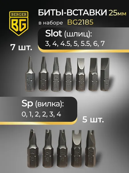 Изображение товара Набор отверток BERGER BG2185 (45 предметов)