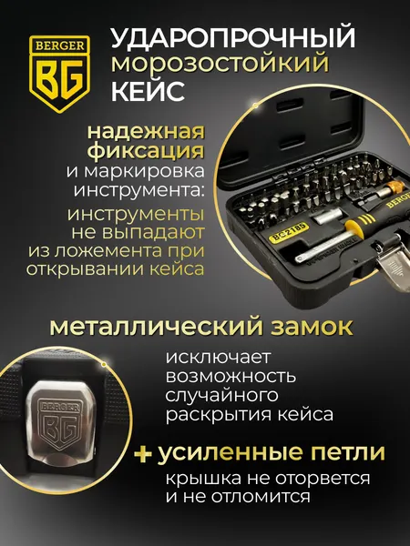 Изображение товара Набор отверток BERGER BG2185 (45 предметов)