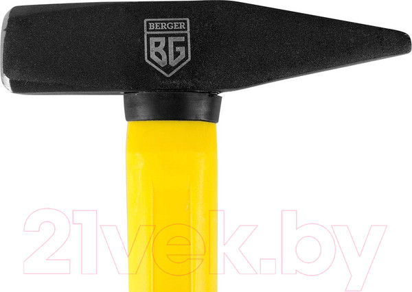 Изображение товара Молоток BERGER Слесарный кованый 500г / BG1514 (фиберглассовая рукоятка)