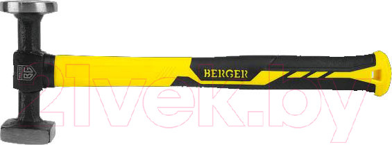 Изображение товара Молоток BERGER Рихтовочный кованый 540г / BG1521 (фиберглассовая рукоятка)
