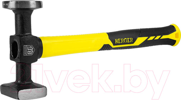 Изображение товара Молоток BERGER Рихтовочный кованый 540г / BG1521 (фиберглассовая рукоятка)