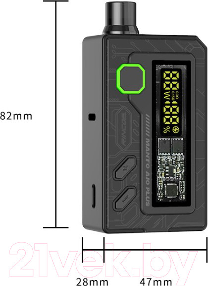 Изображение товара Электронный парогенератор Rincoe Manto AIO Plus Kit (Full Black)