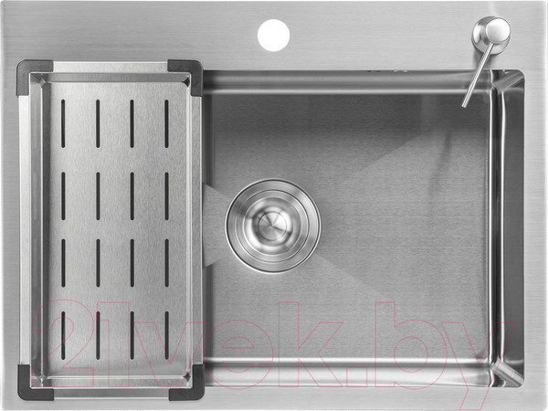 Изображение товара Мойка кухонная Saniteco 6045 (с сифоном, дозатором и коландером)