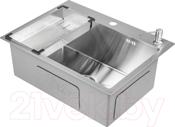 Изображение товара Мойка кухонная Saniteco 6045 (с сифоном, дозатором и коландером)