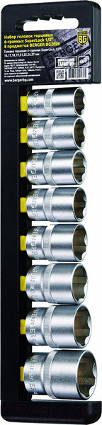 Изображение товара Набор головок слесарных BERGER SuperLock 1/2" 16-27мм / BG2029 (8 предметов)
