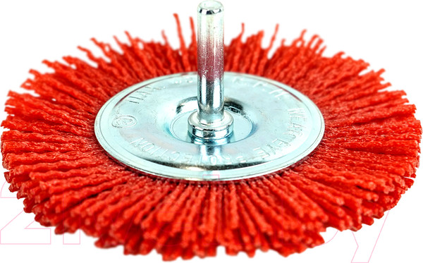 Изображение товара Щетка для электроинструмента BERGER Дисковая 100мм хвостовик 6мм / BG1738 (абразивный нейлон 1.2мм)