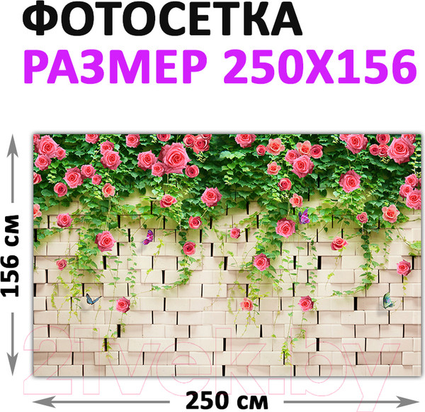 Изображение товара Фотофасад Arthata Розы / FotoSetka-250-76 (250x156)