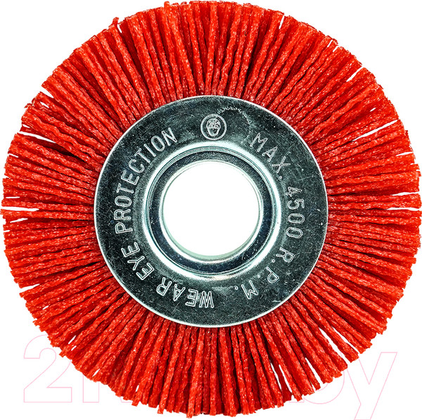 Изображение товара Щетка для электроинструмента BERGER Дисковая 100мм посадка 22.23мм / BG1739 (абразивный нейлон 1.2мм)