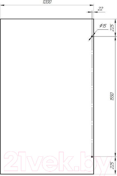 Изображение товара Душевая стенка Radomir Walk-in G1 120x200 / 1-10-0-0-0-1911 (матовое стекло)