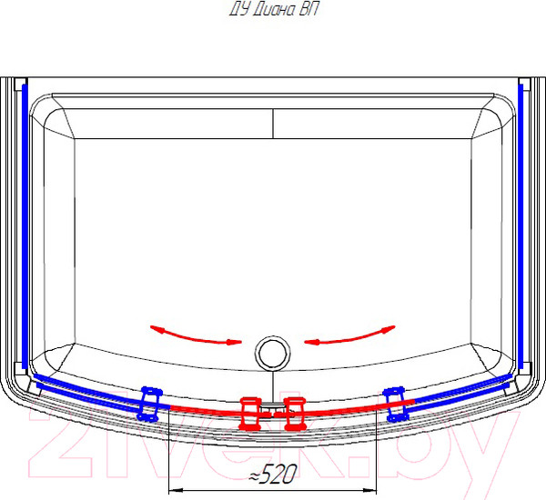 Изображение товара Душевой уголок Radomir Диана / 1-09-1-0-0-0140 (прозрачное стекло/белый)