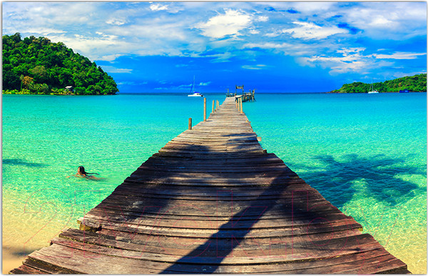 Изображение товара Фотофасад Arthata Пляж, пальмы, море / FotoSetka-250-117 (250x156)