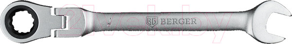 Изображение товара Набор ключей BERGER Комбинированных трещоточных с шарниром 8-19мм / BG1259 (8 предметов  в матерчатом чехле)