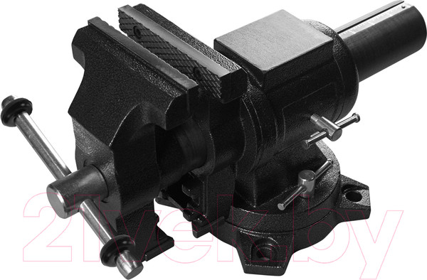 Изображение товара Тиски BERGER Чугун. поворотные с трубным зажимом и наковальней 125мм / BG1340