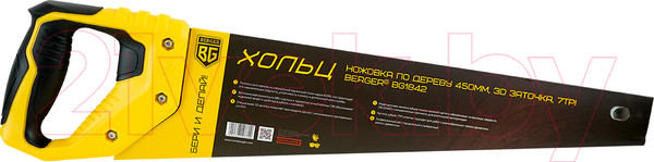 Изображение товара Ножовка BERGER По дереву 450мм 3D заточка 7TPI / BG1842