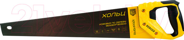 Изображение товара Ножовка BERGER По дереву 500мм 3D заточка 7TPI / BG1843