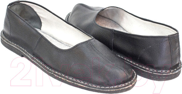 Изображение товара Тапочки рабочие Координат Кожаные на подошве из пористой резины (р.34, черный)