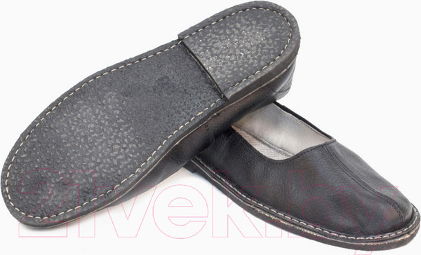 Изображение товара Тапочки рабочие Координат Кожаные на подошве из пористой резины (р.34, черный)