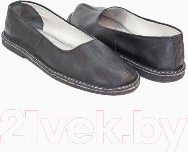 Изображение товара Тапочки рабочие Координат Кожаные на подошве из пористой резины (р.37, черный)