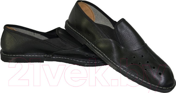 Изображение товара Тапочки рабочие Координат Кожаные с перфорацией на подошве из пористой резины (р.37, черный)