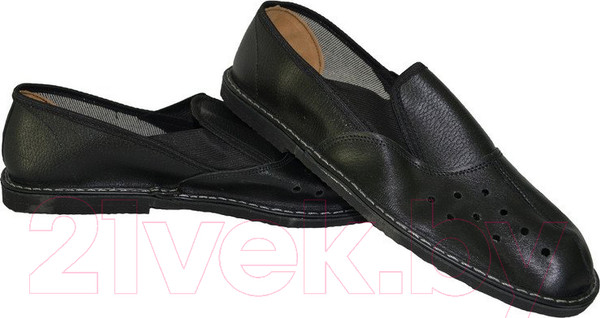 Изображение товара Тапочки рабочие Координат Кожаные с перфорацией на подошве из пористой резины (р.45, черный)