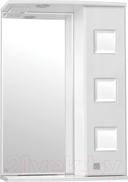 Изображение товара Шкаф с зеркалом для ванной Style Line Крокус 50 (с подсветкой)