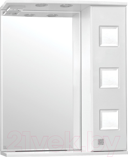 Изображение товара Шкаф с зеркалом для ванной Style Line Крокус 65 (с подсветкой)