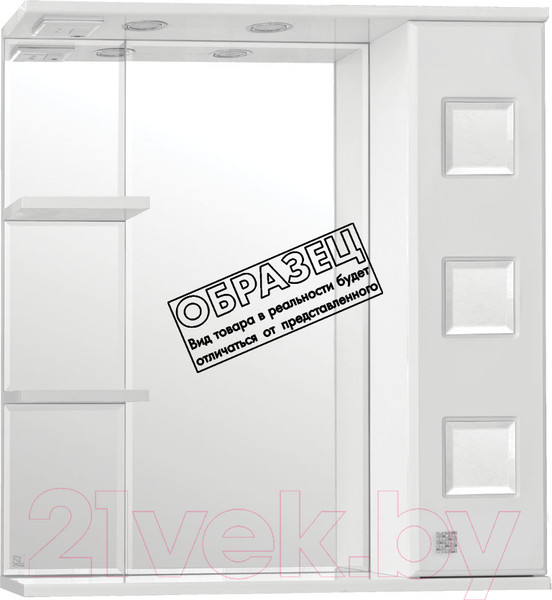 Изображение товара Шкаф с зеркалом для ванной Style Line Крокус 70 (с подсветкой)