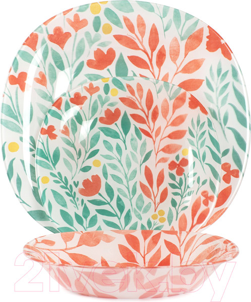 Изображение товара Набор тарелок Luminarc Alvis Red SQ907458 (18шт)