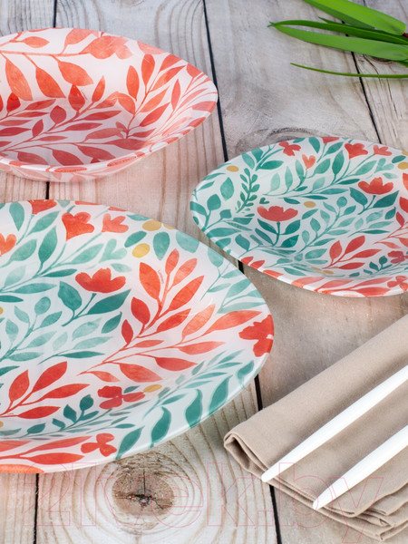 Изображение товара Набор тарелок Luminarc Alvis Red SQ907458 (18шт)