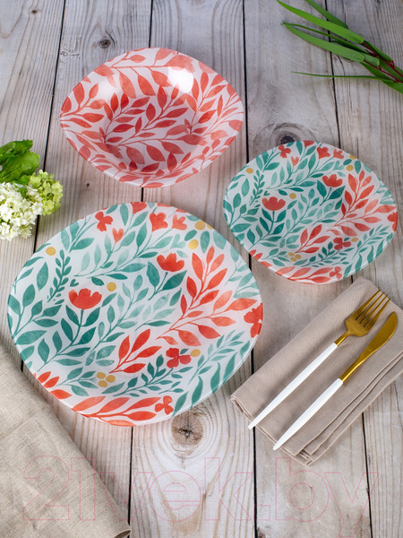 Изображение товара Набор тарелок Luminarc Alvis Red SQ907458 (18шт)