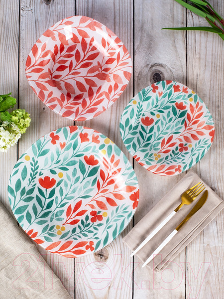 Изображение товара Набор тарелок Luminarc Alvis Red SQ907458 (18шт)