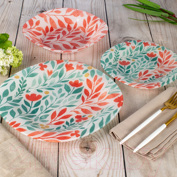 Изображение товара Набор тарелок Luminarc Alvis Red SQ907458 (18шт)