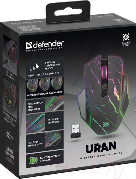 Изображение товара Мышь Defender Uran GM-503 / 52503 (черный)