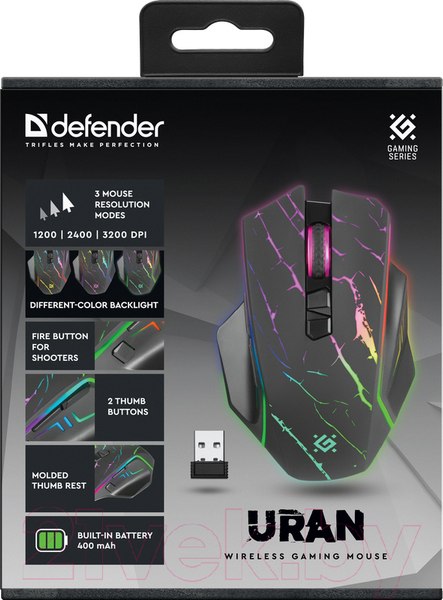Изображение товара Мышь Defender Uran GM-503 / 52503 (черный)
