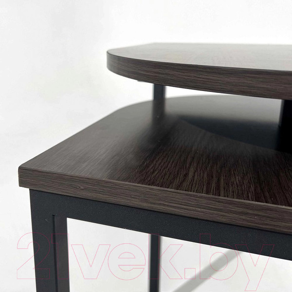 Изображение товара Журнальный столик AksHome Chip (дуб итальянский/черный)
