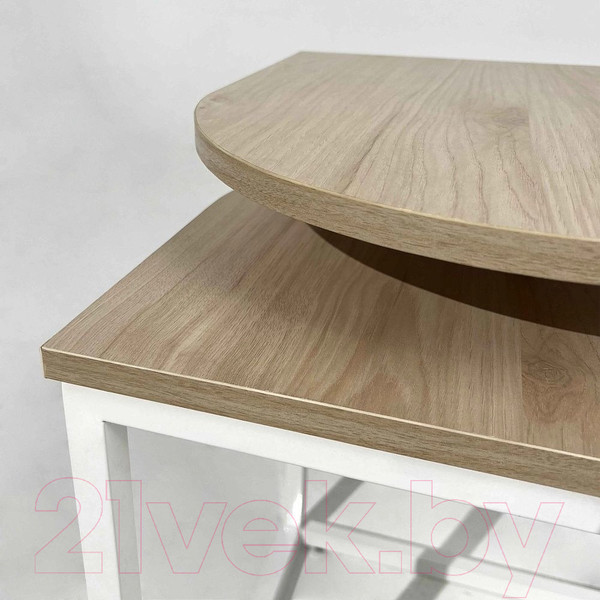 Изображение товара Журнальный столик AksHome Chip (орех/белый)