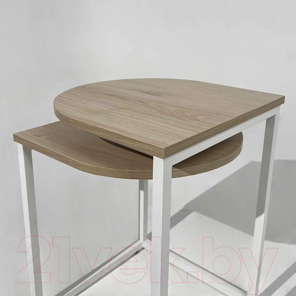 Изображение товара Журнальный столик AksHome Chip (орех/белый)