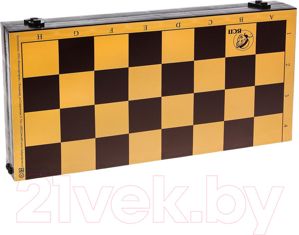 Изображение товара Набор настольных игр Sima-Land 2 в 1 Семейная шахматы, шашки, доска пластик / 3091529