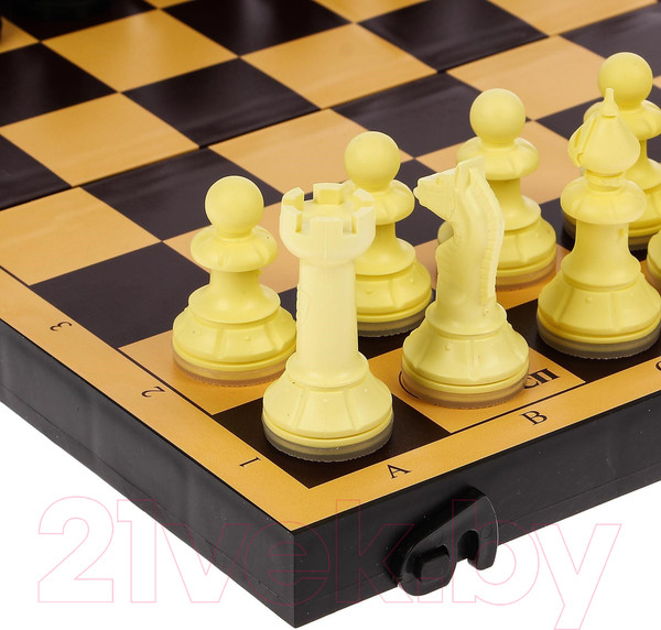 Изображение товара Набор настольных игр Sima-Land 2 в 1 Семейная шахматы, шашки, доска пластик / 3091529