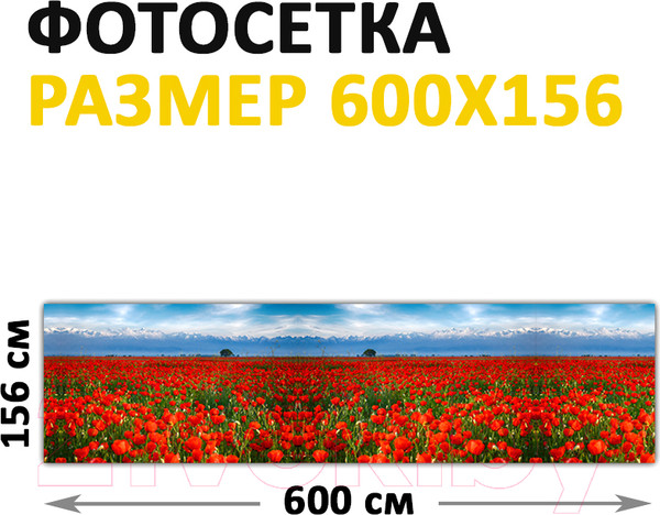 Изображение товара Фотофасад Arthata Маки / FotoSetka-600-36 (600x156)