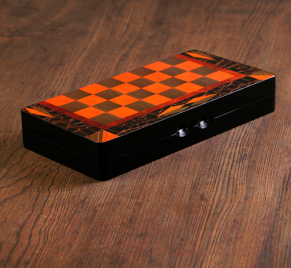 Изображение товара Набор настольных игр Sima-Land 3 в 1 Ламиран: шахматы, шашки, нарды / 3635884