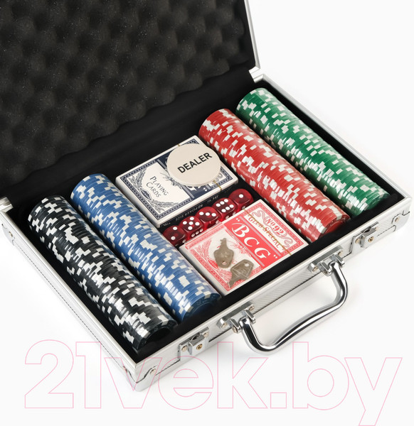 Изображение товара Набор для покера Sima-Land Карты 2 колоды, фишки 200шт / 278722