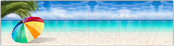 Изображение товара Фотофасад Arthata Пляж, пальмы, море / FotoSetka-600-113 (600x156)