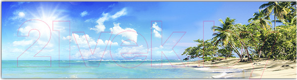 Изображение товара Фотофасад Arthata Пляж, пальмы, море / FotoSetka-600-120 (600x156)