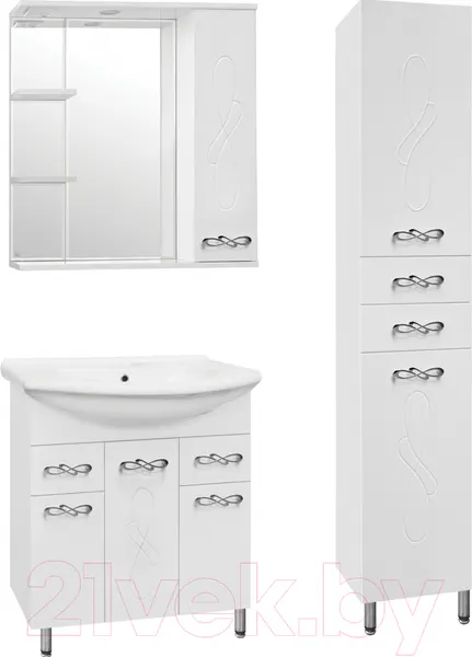 Изображение товара Шкаф с зеркалом для ванной Style Line Венеция 80см (с подсветкой)