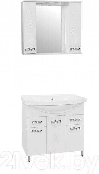 Изображение товара Шкаф с зеркалом для ванной Style Line Венеция 90см (с подсветкой)