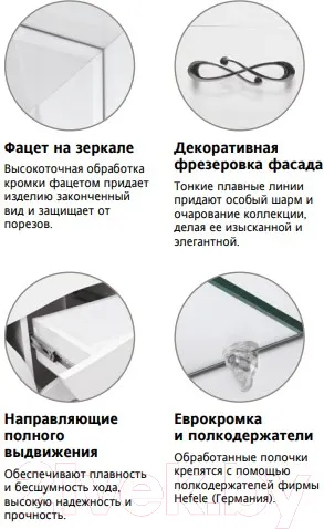 Изображение товара Шкаф с зеркалом для ванной Style Line Венеция 100см (с подсветкой)