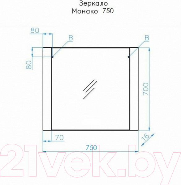 Изображение товара Зеркало Style Line Монако 75